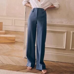 Sezane Yves Vintage Blue Trousers